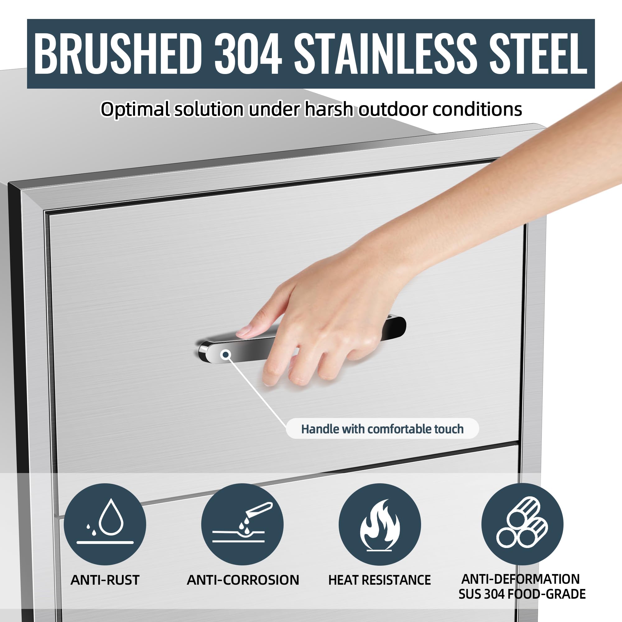 Stainless Steel Outdoor Kitchen Drawers - 16