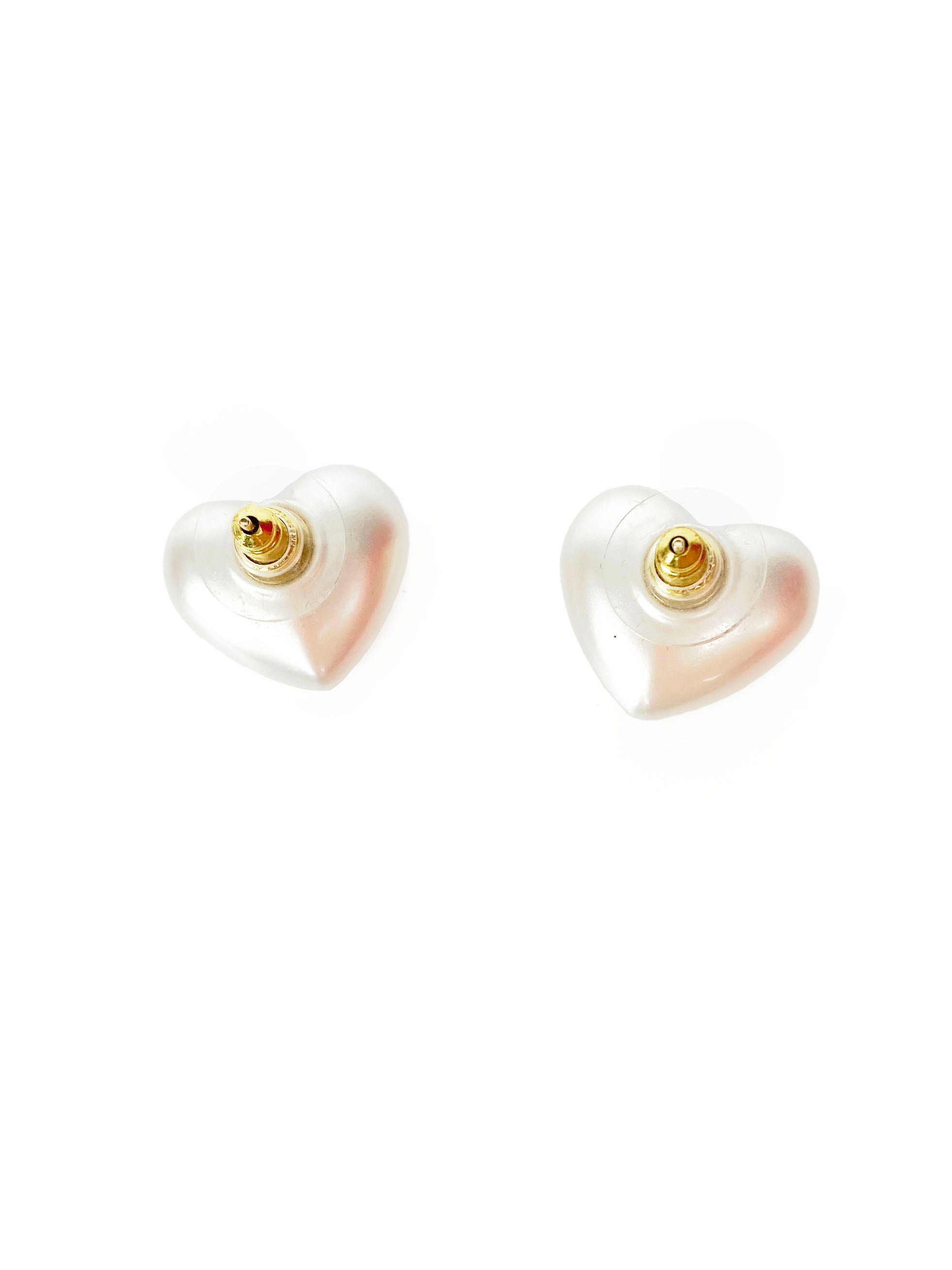 Chanel Heart Faux Pearl Earrings - Elegant Fashion Jewelry for Women | Perfect for Valentine's Day, Anniversary Gifts & Special Occasions