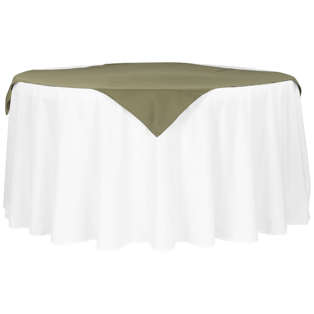 Premium Polyester Square 54 Inch Tablecloth - Willow Green for Dining Table, Party Decor & Wedding Reception