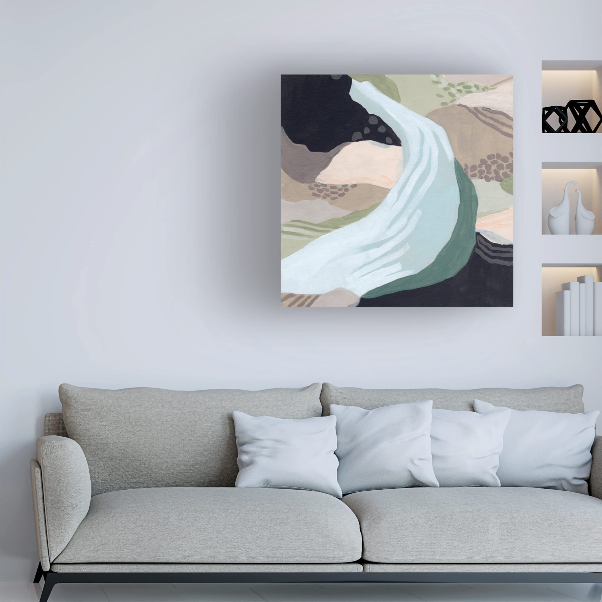 Trademark Fine Art 'River Bow I' Canvas Art Print by June Erica Vess - Stunning Landscape Wall Decor for Living Room, Bedroom & Office