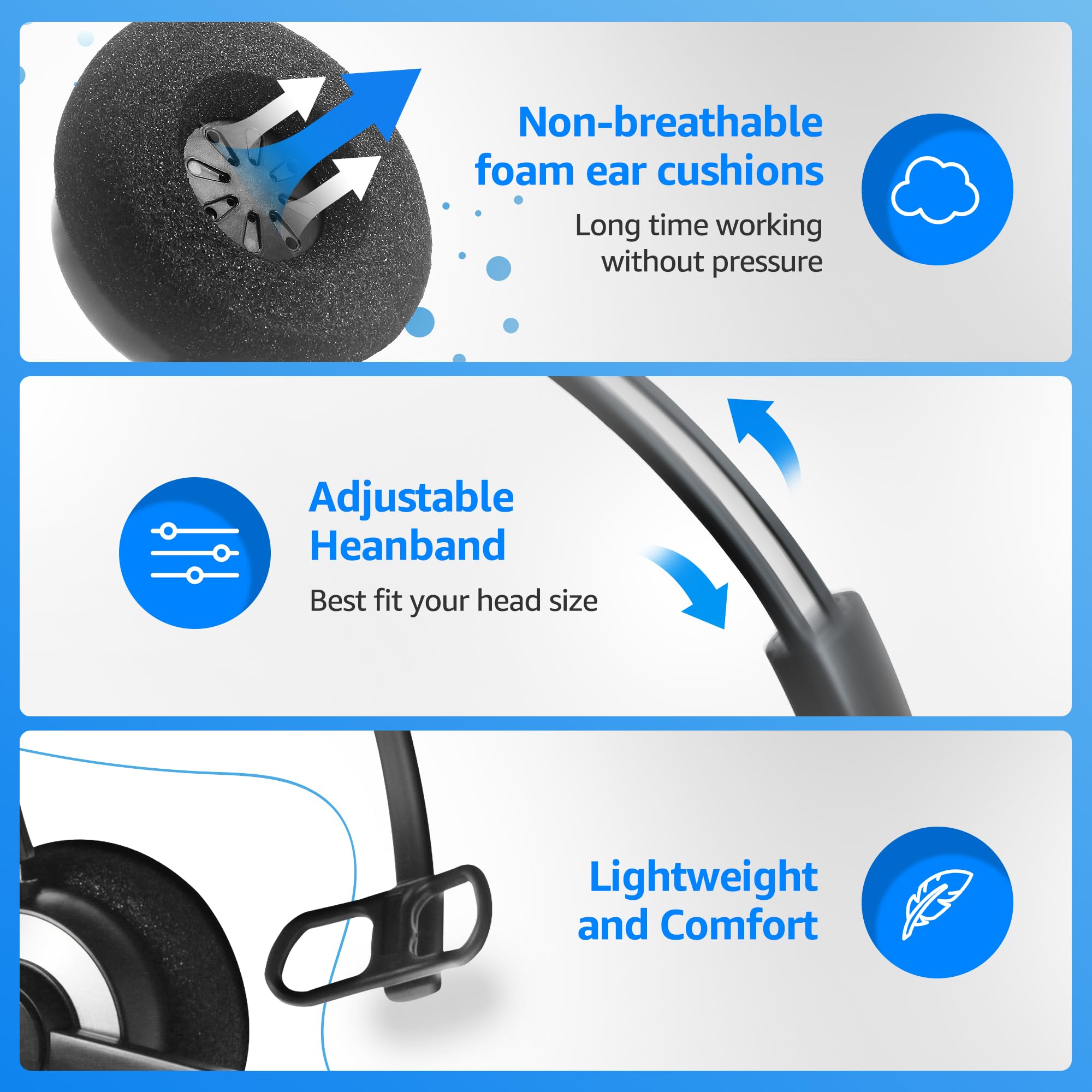 Noise Cancelling Office Headset IPD IPH-160 - Compatible with Polycom VVX, Aastra, Avaya, Nortel, Samsung & Mitel Phones - Perfect for Call Centers, Remote Work & Business Communications