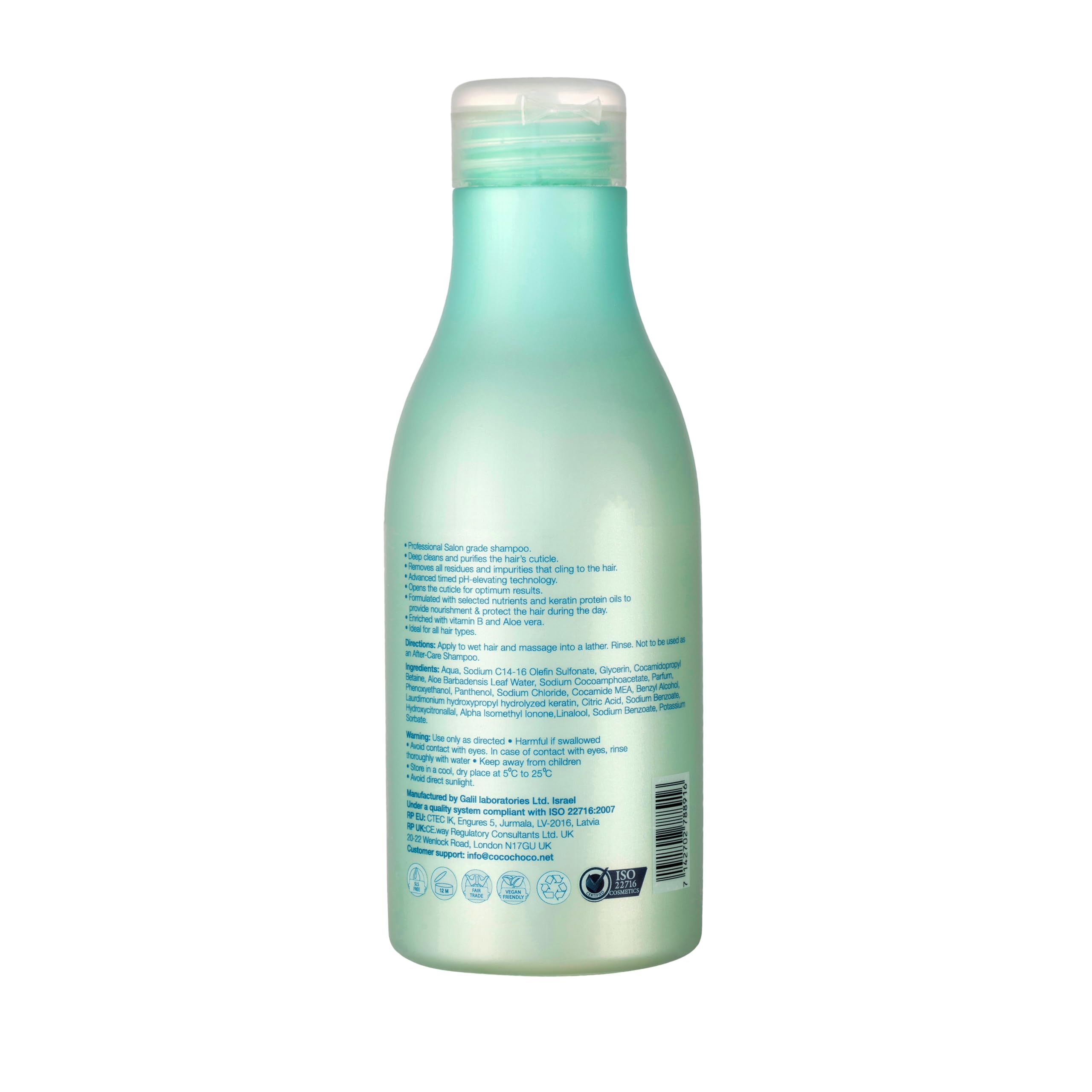 COCOCHOCO Clarifying Cleansing Shampoo 13.5 Fl Oz (400ml) - Deep Cleansing for Buildup Removal & Scalp Refresh - Perfect for Color-Treated Hair & Post-Workout Wash