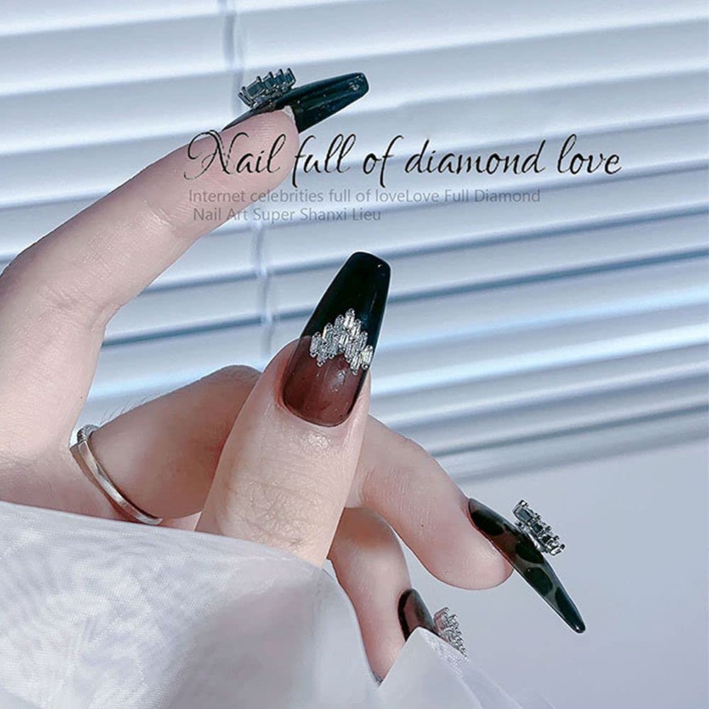 8 PCS Sweet Nail Art Charms - 3D Heart Alloy Rhinestones with Pearl Jewelry Pendants for Nail Decoration | Perfect for DIY Manicures, Bridal Nails, and Special Occasion Nail Art