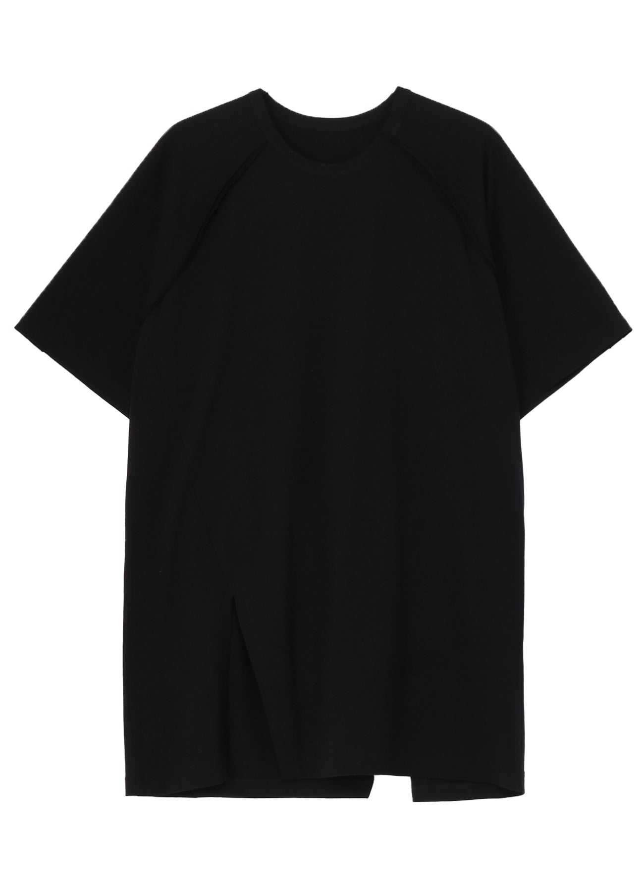 Soft Cotton Jersey Raglan T-Shirt with Front Slit & Short Sleeves - Casual Comfort for Everyday Wear, Gym, and Outings