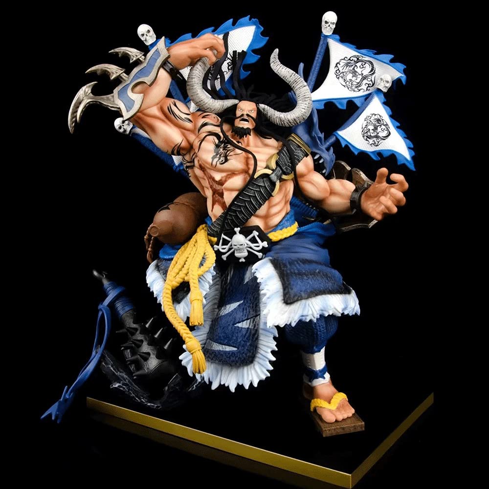 One Piece Kaido 35cm/13.8Inch Action Figure - Beast Pirates Strongest Creature Anime Statue PVC Collectible Model for Display, Gifts & Anime Fans | Perfect for Home Decor, Office Display & Anime Collections