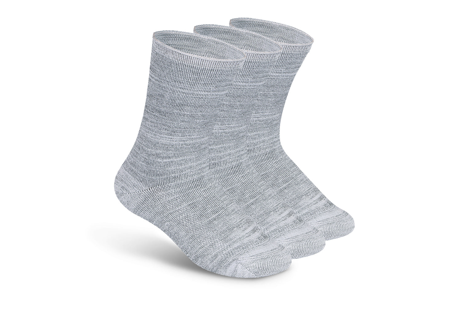 Extra Roomy Thick Gray Socks for Men & Women - Comfortable Winter & Outdoor Activities