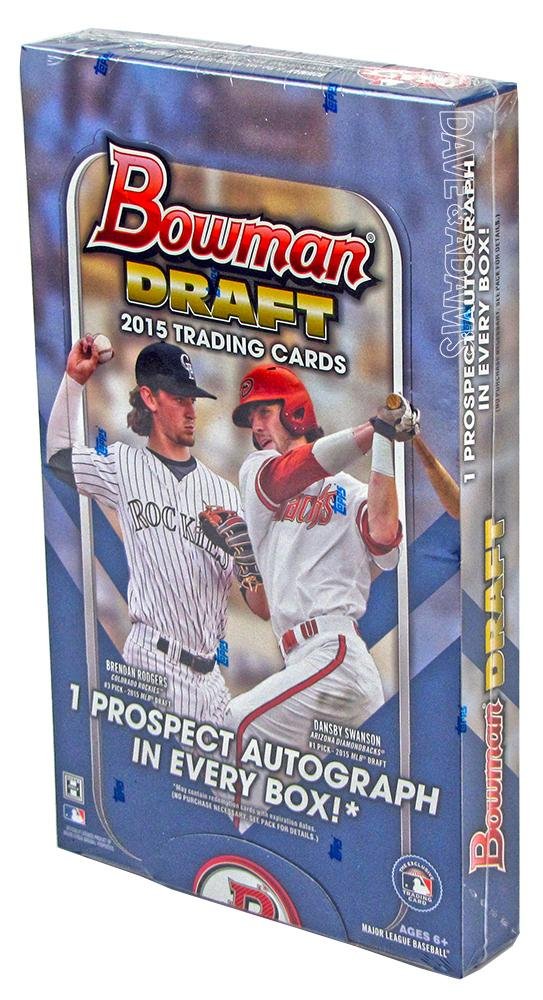 2015 Bowman Draft Picks Baseball Cards Hobby Box - 24 Packs/Box (7 Cards Each) with 1 Guaranteed Autograph - Rookie Inserts, Parallels & Die Cuts - Perfect for Collectors, Investors & Fantasy Baseball Fans - Official Release Date 11/25/2015