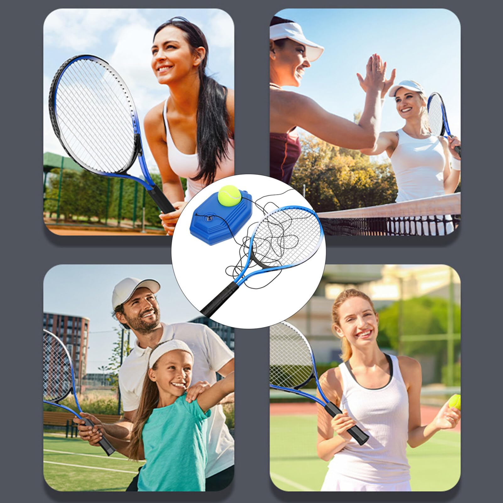 Best Tennis Trainer Rebound Ball Set with String - Solo Tennis Practice Equipment for Self-Training | Perfect for Backyard, Court & Indoor Drills