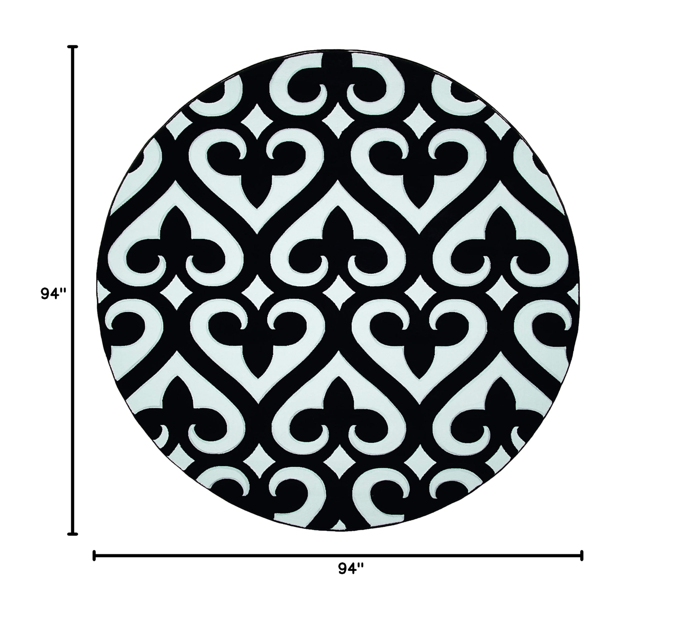 United Weavers of America Bristol Heartland Black Round Rug 7'10