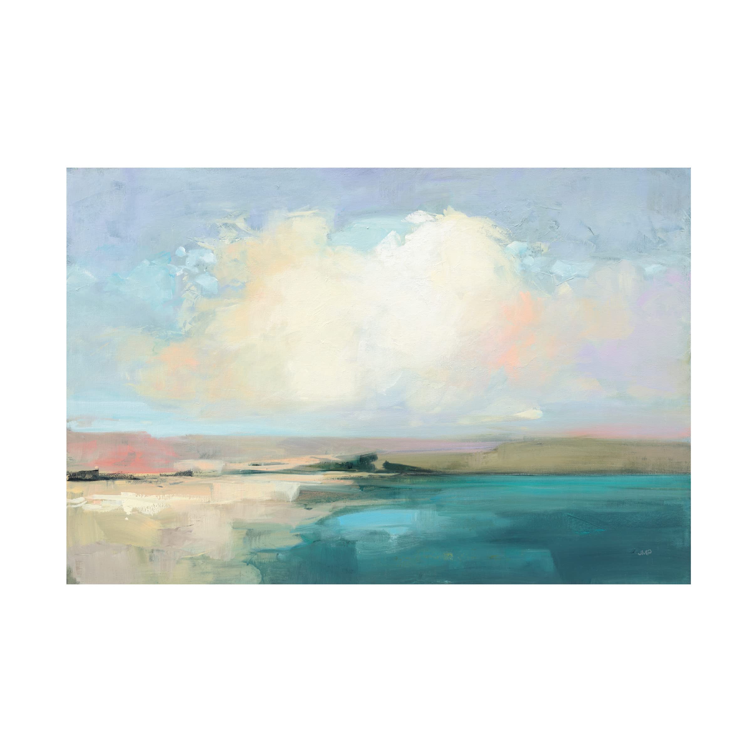 Julia Purinton 'Coastal Sky' Canvas Wall Art Print - Seascape Ocean Sunset Painting for Beach House Decor, Living Room & Bedroom