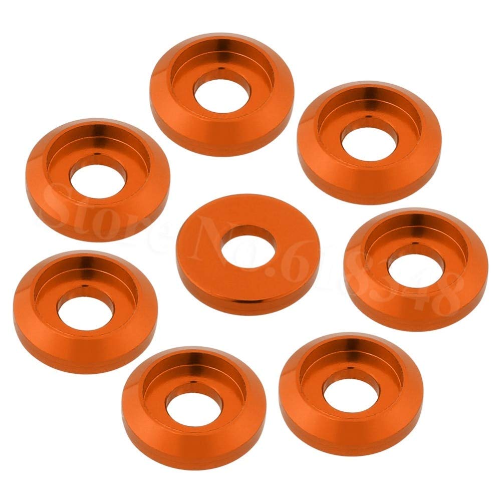 8pcs Anodized Aluminum M3 Screws for RC Cars & Drones - Orange