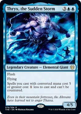 Magic: The Gathering - Thryx, The Sudden Storm Foil Card - Theros Beyond Death Expansion | Collectible Trading Card Game for MTG Players & Deck Builders - Perfect for Commander & Standard Formats