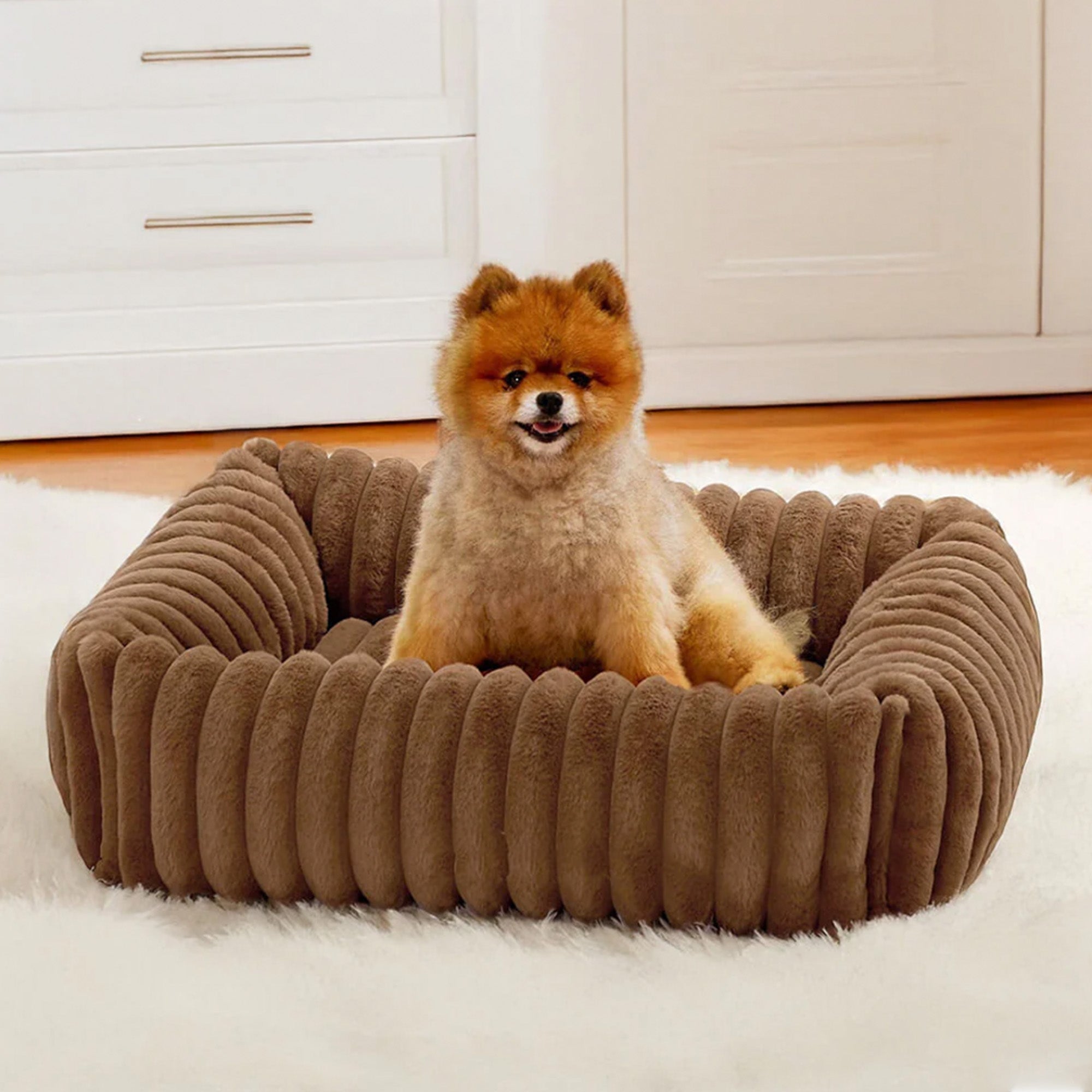 Orthopedic Dog Bed & Cat Bed with 4-Sided Support - Warm & Cozy Pet Bed for Small, Medium & Large Dogs - Perfect for Arthritis, Joint Pain Relief & Comfortable Sleeping - Ideal for Home, Crate & Travel Use