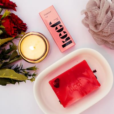 KEEF Anti-Aging Raspberry Soap Bar with Almond Oil & Wheatgerm Oil - Moisturizing for Dry, Oily & Sensitive Skin - Reduces Wrinkles - Perfect for Daily Skincare Routine & Spa Treatments