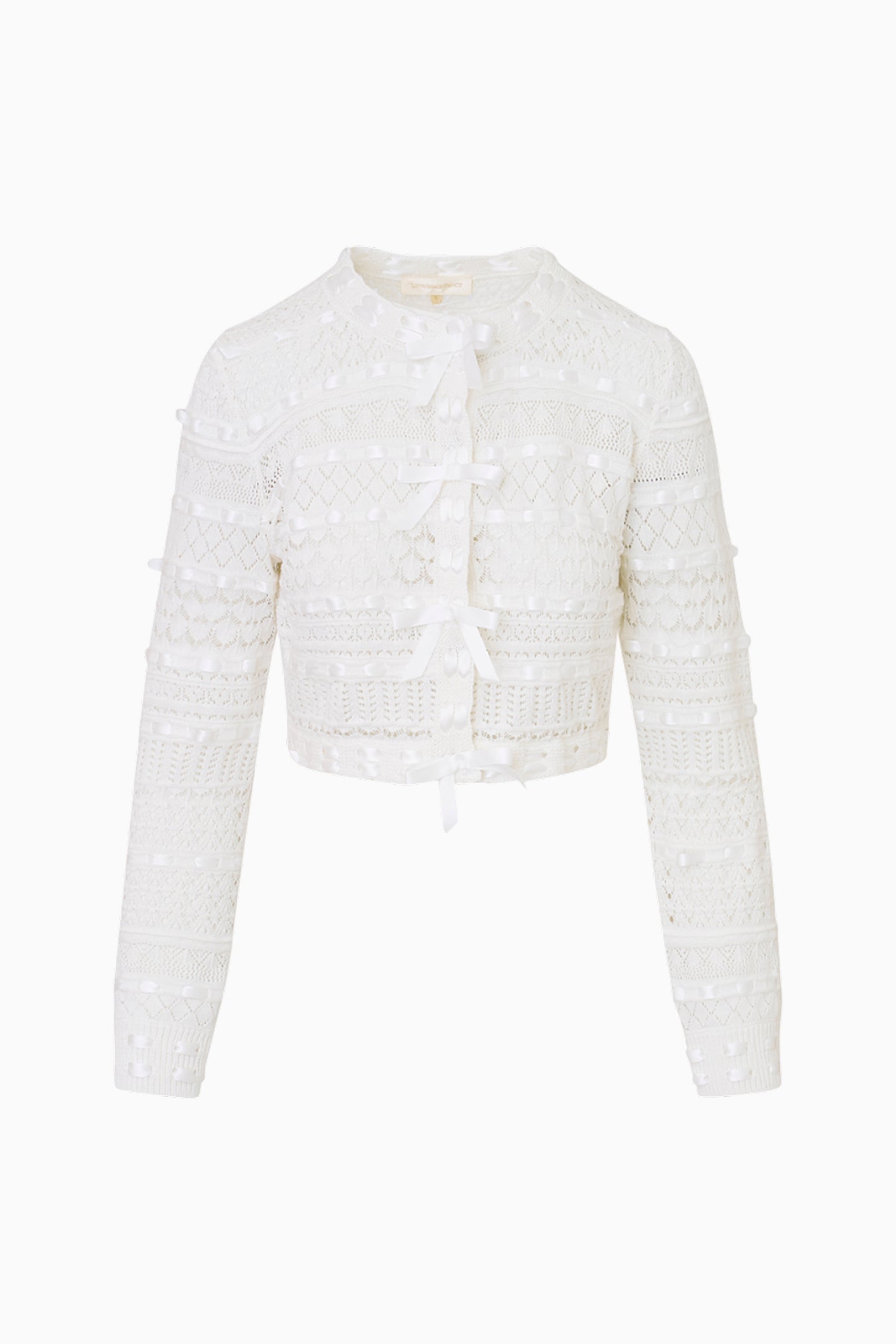 Roselline Women's Cotton Ribbon Cardigan Sweater - Soft Knit Open Front Long Sleeve Wrap Cardigan for Fall & Winter, Perfect for Office, Date Night and Casual Outfits