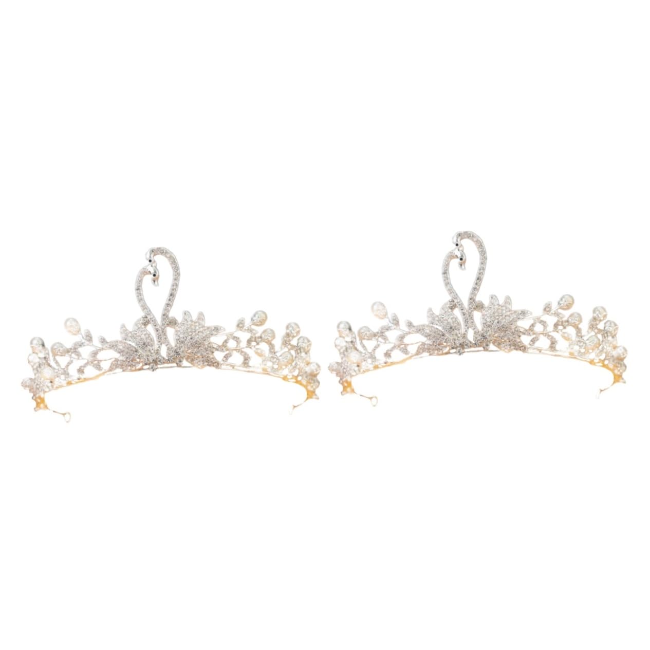 Minkissy 2-Piece Wedding Tiara Set for Bride & Girls - Rhinestone Crystal Bridal Headpiece, Kids Crown Hair Accessories in White | Perfect for Weddings, Pageants, Birthday Parties & Special Occasions
