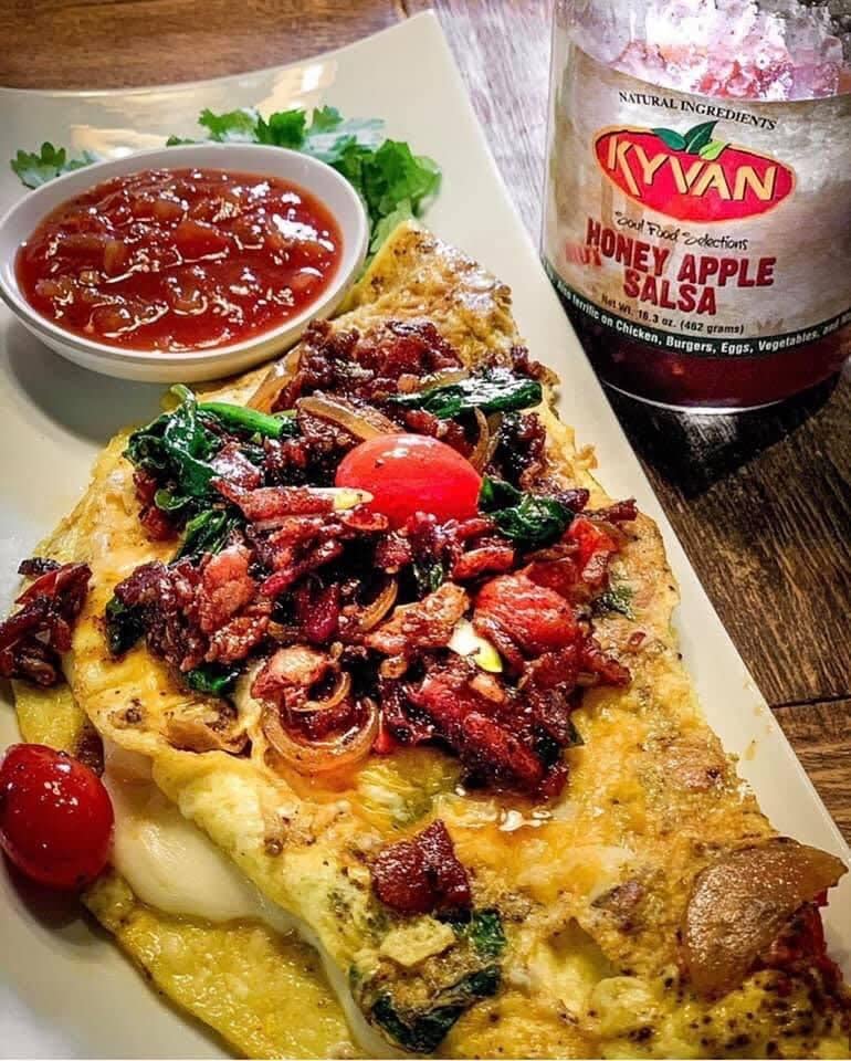 KYVAN Hot Honey Apple Salsa - Spicy Sweet Fruit Dip, 3 Pack - Perfect for Chips, Tacos, and Charcuterie Boards