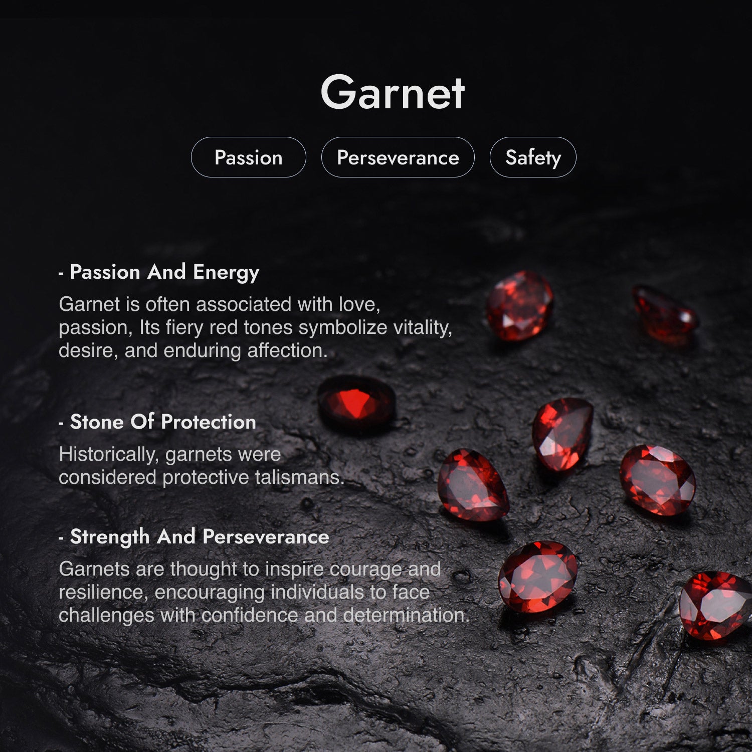 Vampire Themed Coffin Shaped Garnet Ring for Women - Gothic Jewelry, Natural Stone, Nature Inspired Design - Perfect for Halloween, Cosplay, and Dark Fashion Accessories