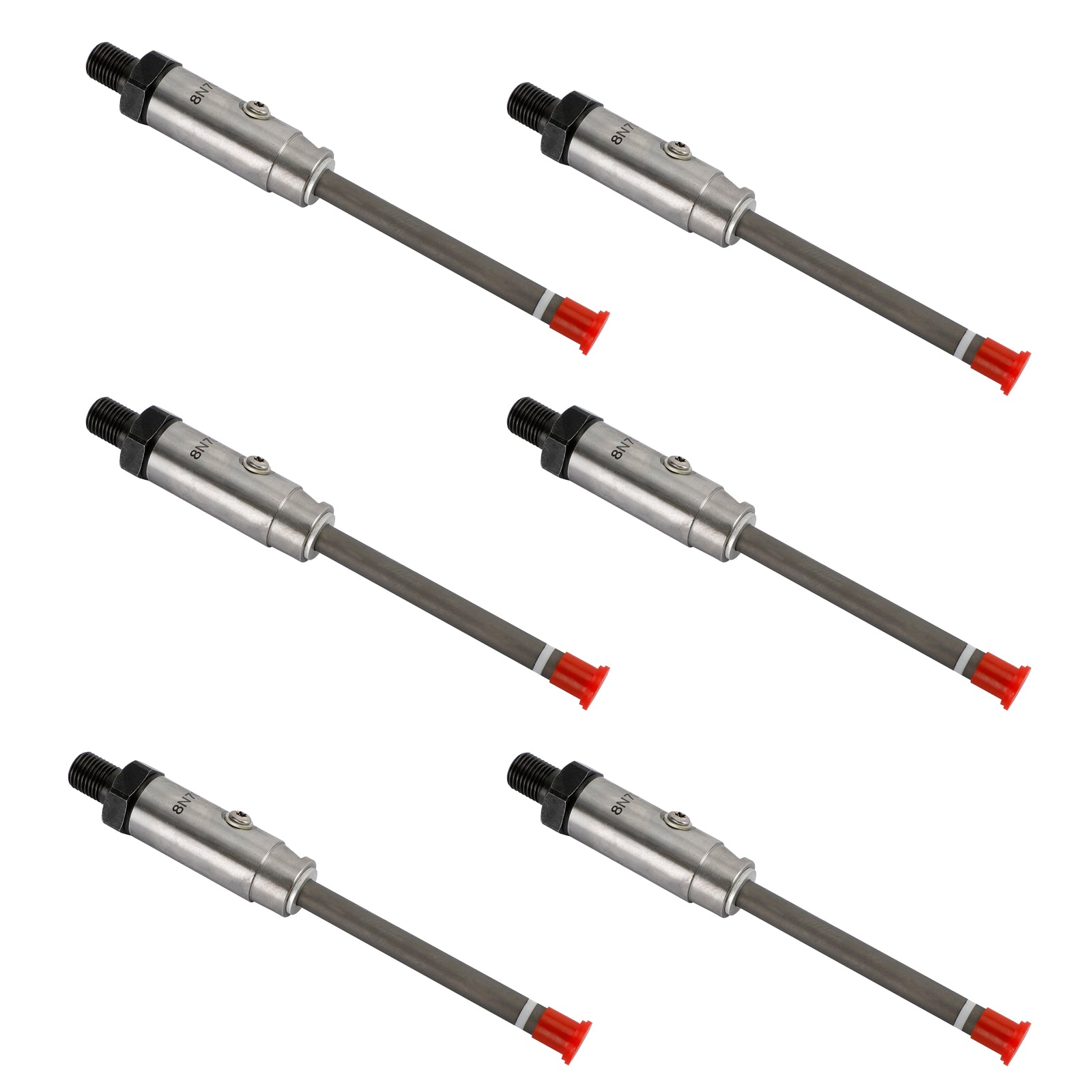 1/6 Sets 8N7005 Fuel Injector Pencil Nozzle for Caterpillar CAT 3304 3306 Engine - Replacement Parts for Heavy Equipment & Construction Machinery