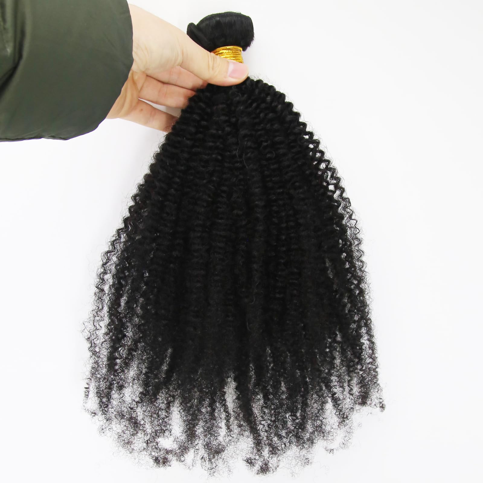 ZigZag Afro Kinky Curly 100% Brazilian Virgin Human Hair Weave Bundles 4B 4C - 26 Inch Double Weft Hair Extensions for Natural Black Hairstyles | Perfect for Braids, Twist Outs & Protective Styling