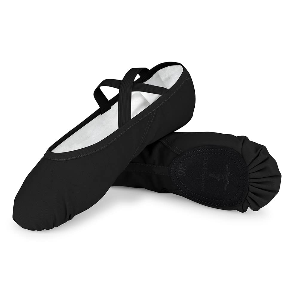 Women's Ballet Shoes for Dance & Yoga - Soft Canvas Ballet Slippers for Women & Girls - Perfect for Ballet Class, Yoga Practice & Dance Performances