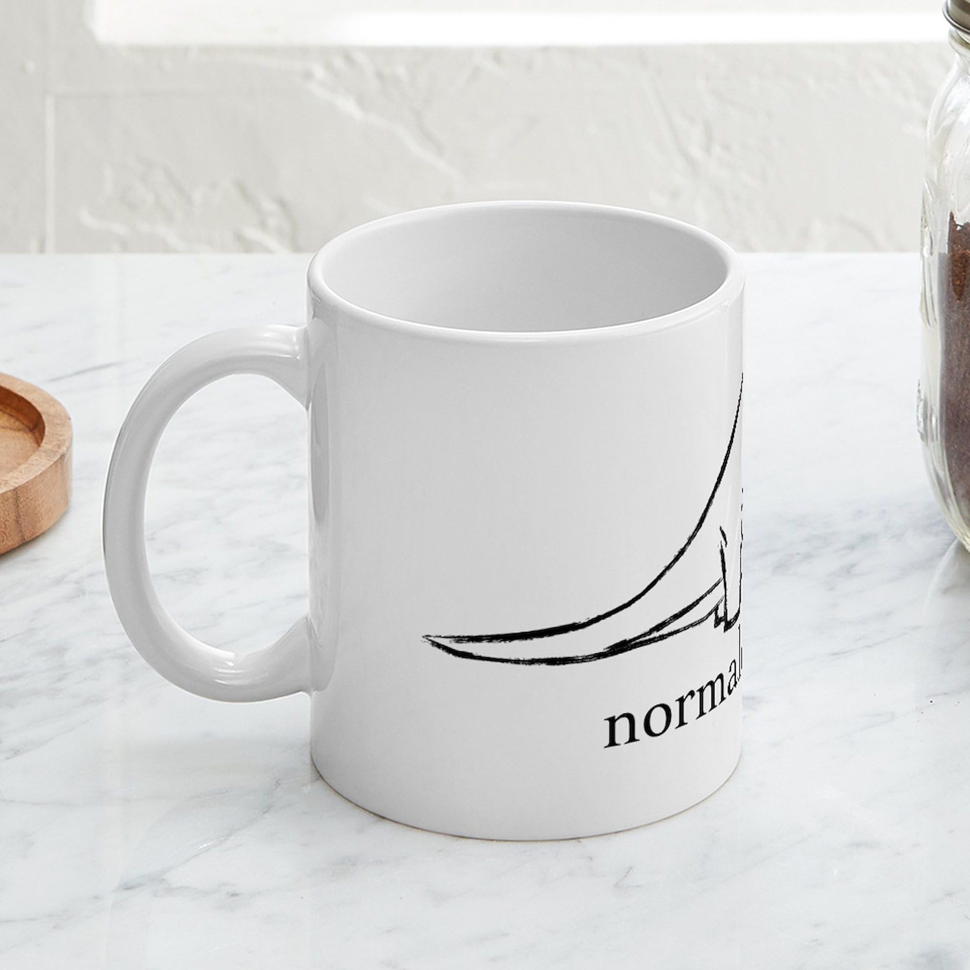 Normalsaur Dinosaur Ceramic Coffee Mug 11 oz (325 ml) - Funny Gift for Dinosaur Lovers, Office & Home Use