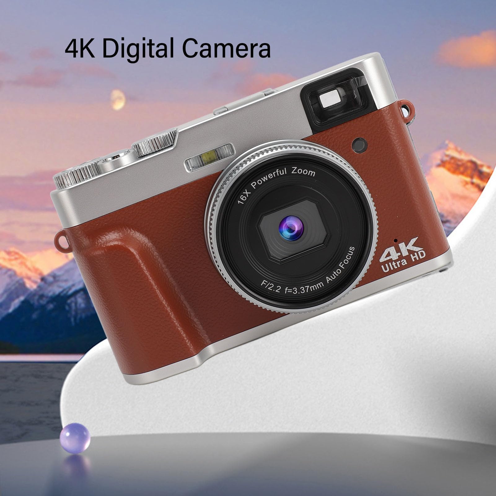 4K Ultra HD 48MP Digital Camera with IPS Screen & Autofocus - Perfect for Vlogging, Travel Photography and YouTube Content Creation (UK Plug AC100-240V) - Ideal for Beginners, Travel Enthusiasts and Social Media Influencers