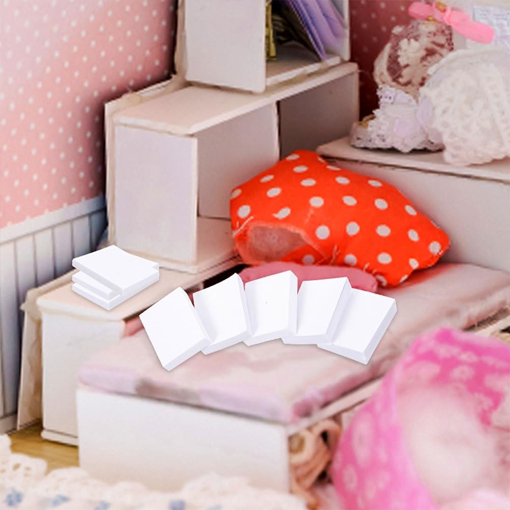 Miniature Books Kit - 150 Blank Dollhouse Books for DIY Bookshelf Decor
