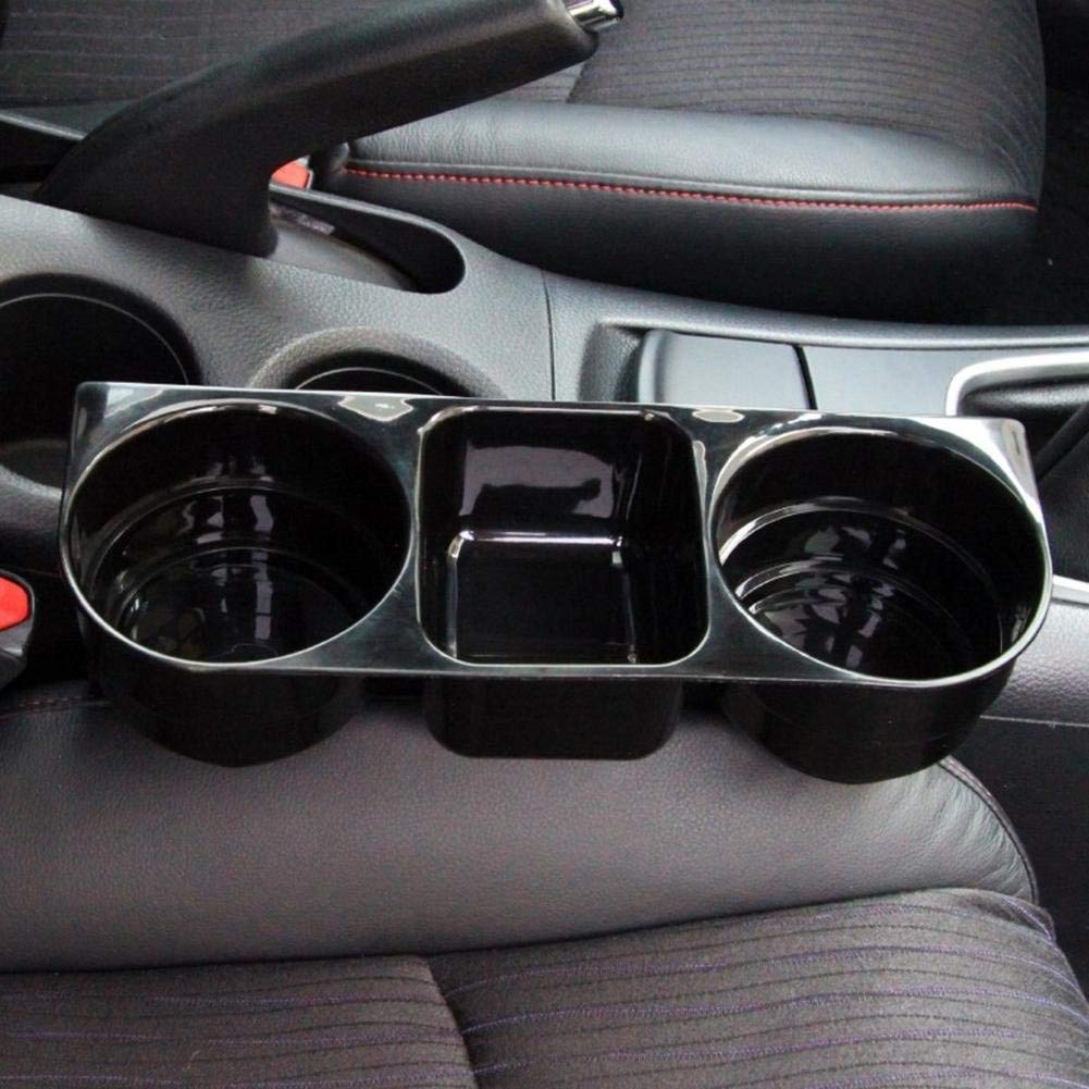 Universal Car Seat Gap Organizer - Multifunctional Storage Pocket for Phones, Keys, Cards & Wallets | Portable Cup Holder Wedge & Gap Catcher Caddy | Perfect for Road Trips, Commuting & Family Travel (Black)