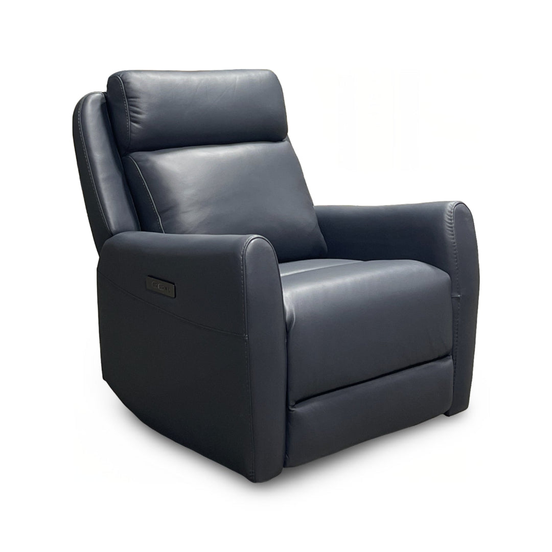 Premium Garbo Leather Power Swivel Glider Recliner Chair with USB Port - Modern Living Room Furniture for Relaxation, Nursing, and Home Theater Comfort