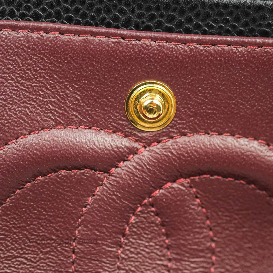 Chanel Classic Double Flap M/L Black Caviar Gold Hardware Bag - Luxury Designer Handbag for Women | Perfect for Evening Events, Parties & Special Occasions