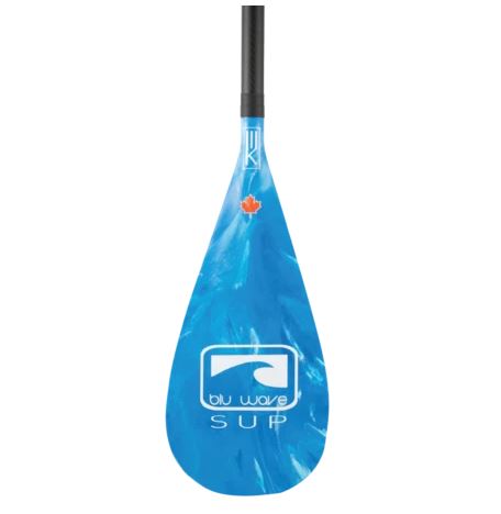 Blu Wave The Blend 3-Piece Adjustable SUP Paddle for Kayak & Stand Up Paddle Board - Lightweight Carbon Fiber Shaft for Surfing, Fishing & Outdoor Water Sports