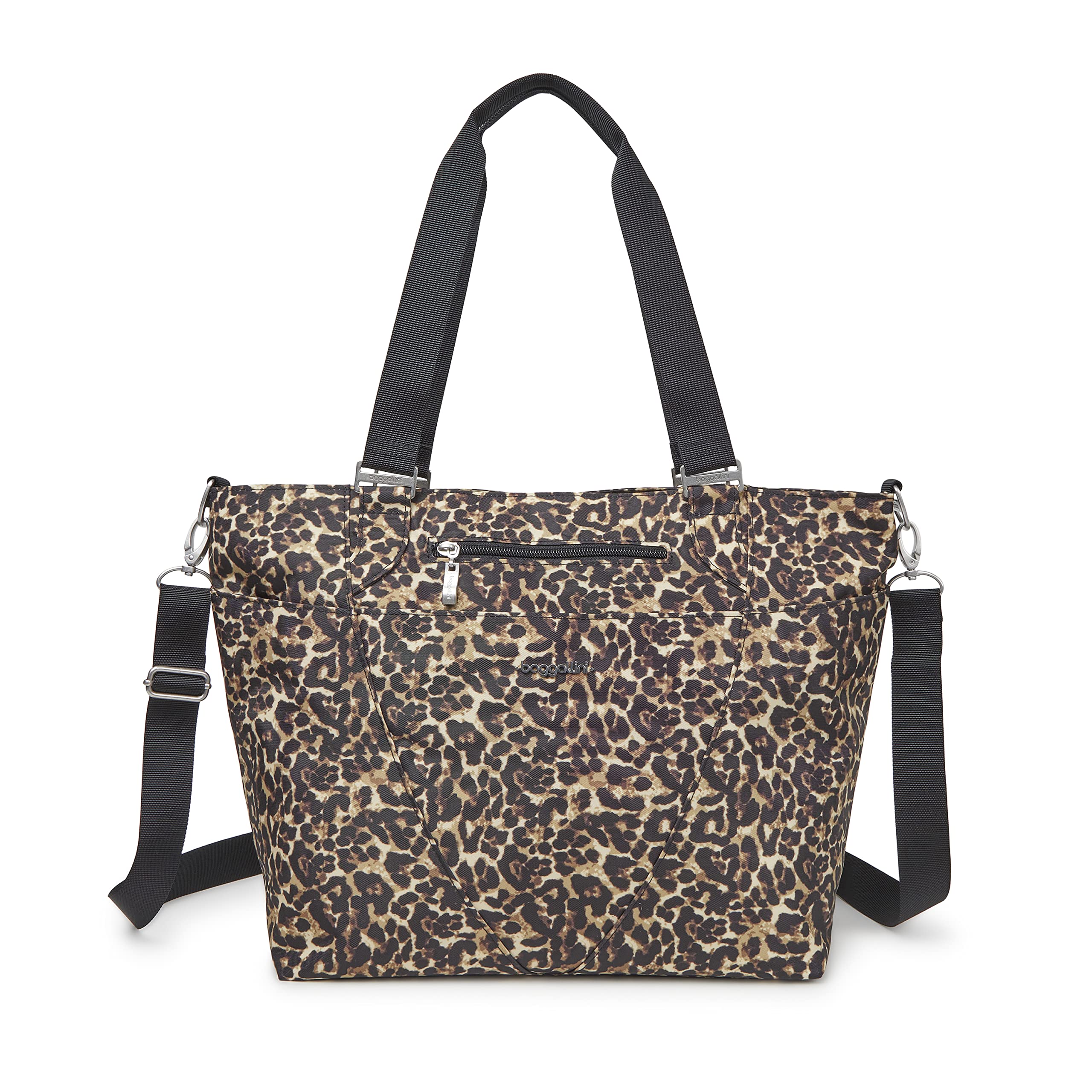 Baggallini Avenue Tote - 12x18 Inch Lightweight Travel Shoulder Bag for Women - Water-Resistant Laptop Tote with Multiple Pockets - Perfect for Work, Commute & Airplane Travel
