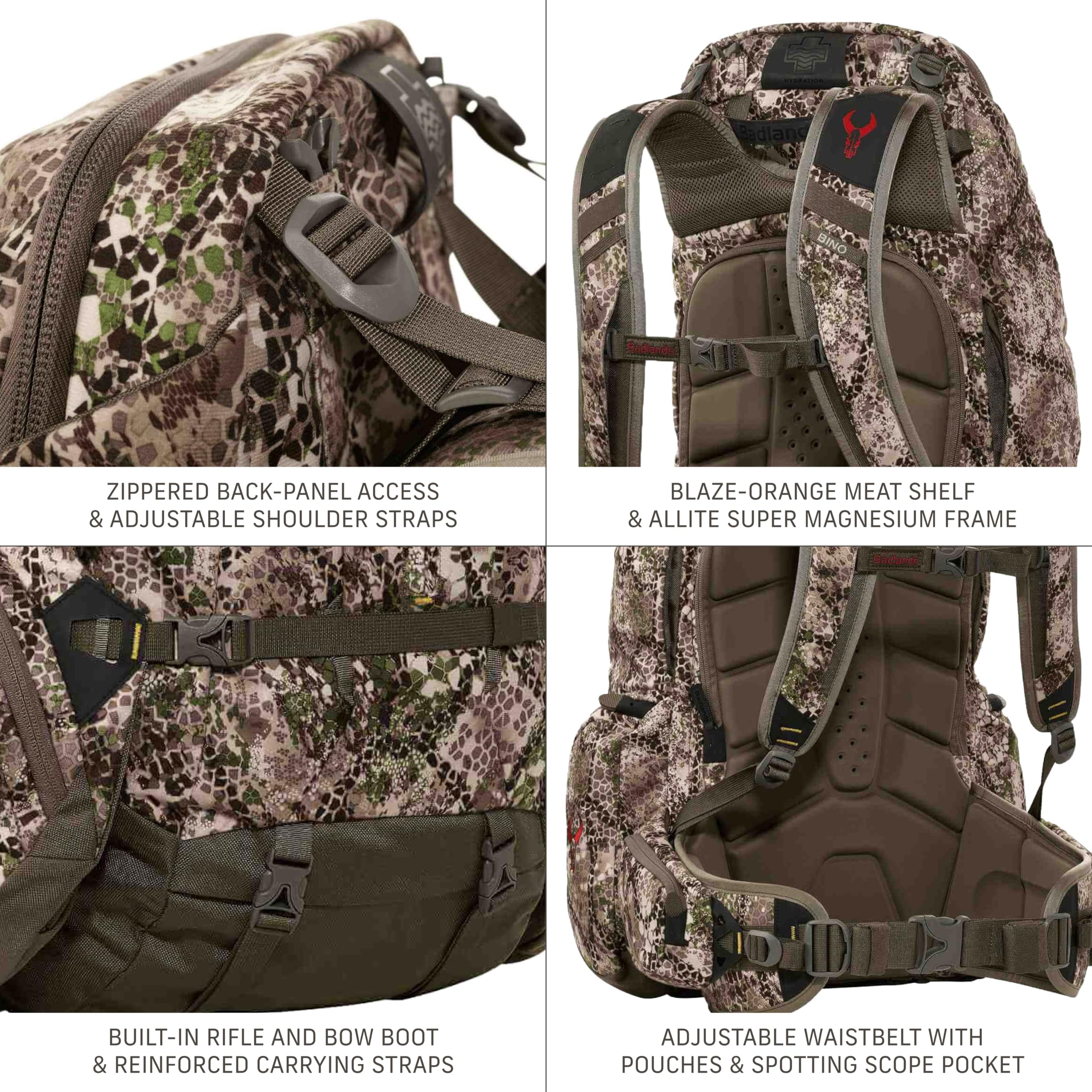 Badlands 2200 Hunting Backpack with Built-in Meat Hauler - Waterproof & Durable Medium Backpack for Hunting, Hiking & Outdoor Adventures