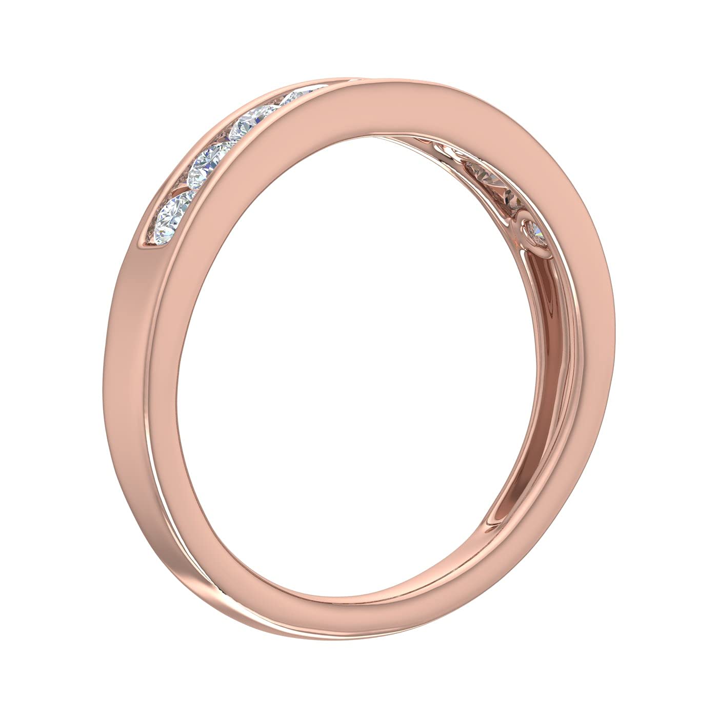 1/2 Carat Channel Set Diamond Wedding Band Ring in 14K Gold - Elegant Bridal Jewelry for Women, Perfect for Engagement, Anniversary & Special Occasions