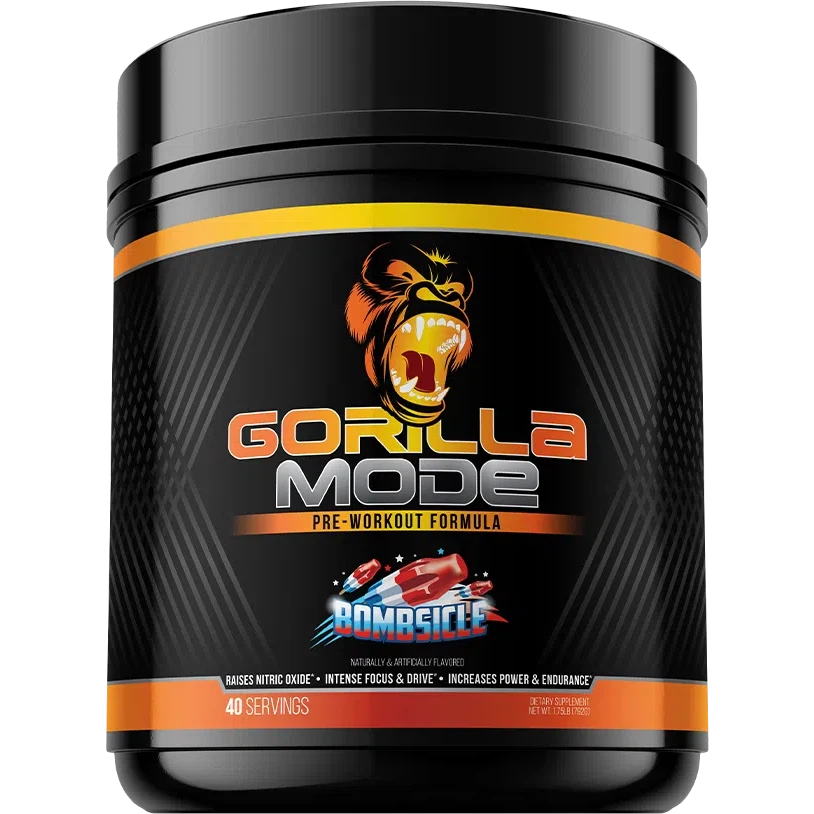 Gorilla Mind Gorilla Mode Pre-Workout Supplement - Boost Energy, Focus & Endurance for Intense Gym & Fitness Training