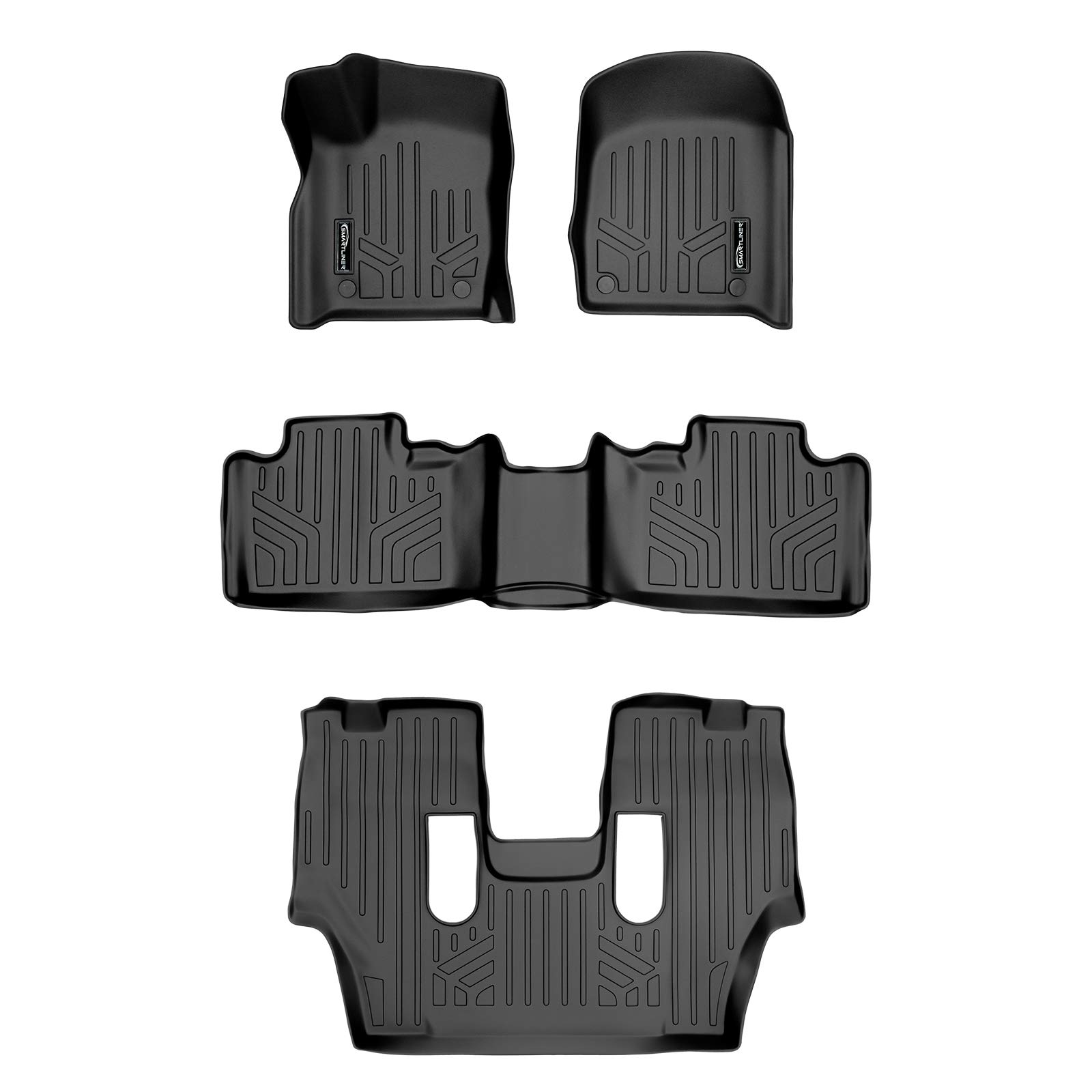 MAXLINER Custom Fit All-Weather Floor Mats for 2016-2021 Dodge Durango | 3-Row Premium Car Floor Liners | Heavy Duty Protection for Bucket Seats | Perfect for Off-Road, Family Trips & Everyday Commute