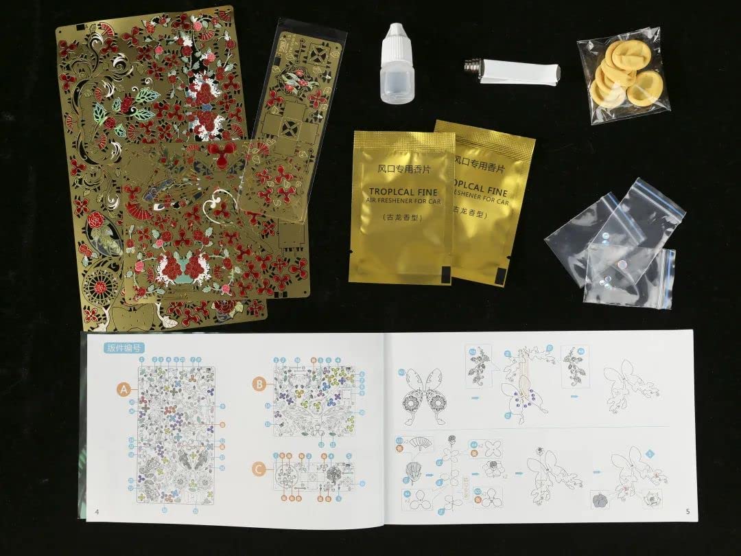 3D Metal Puzzle for Adults - Flower and Butterfly A-Spring Dawn Model Kit | DIY Miniature Building Set for Beginners | Unique Birthday, Christmas Gift for Dad & Home Decor | Relaxing Craft Activity for Stress Relief & Office Desk Display