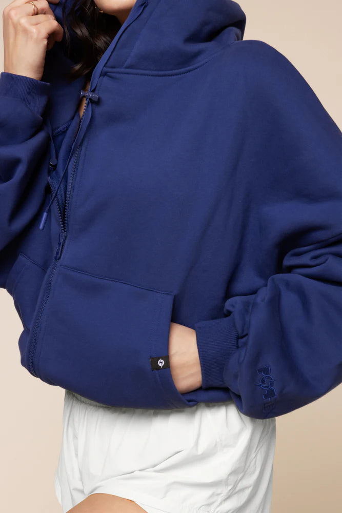 Zip Cloud Hoodie - Sapphire Blue Lightweight Jacket for Men & Women | Perfect for Outdoor Activities, Travel & Casual Wear