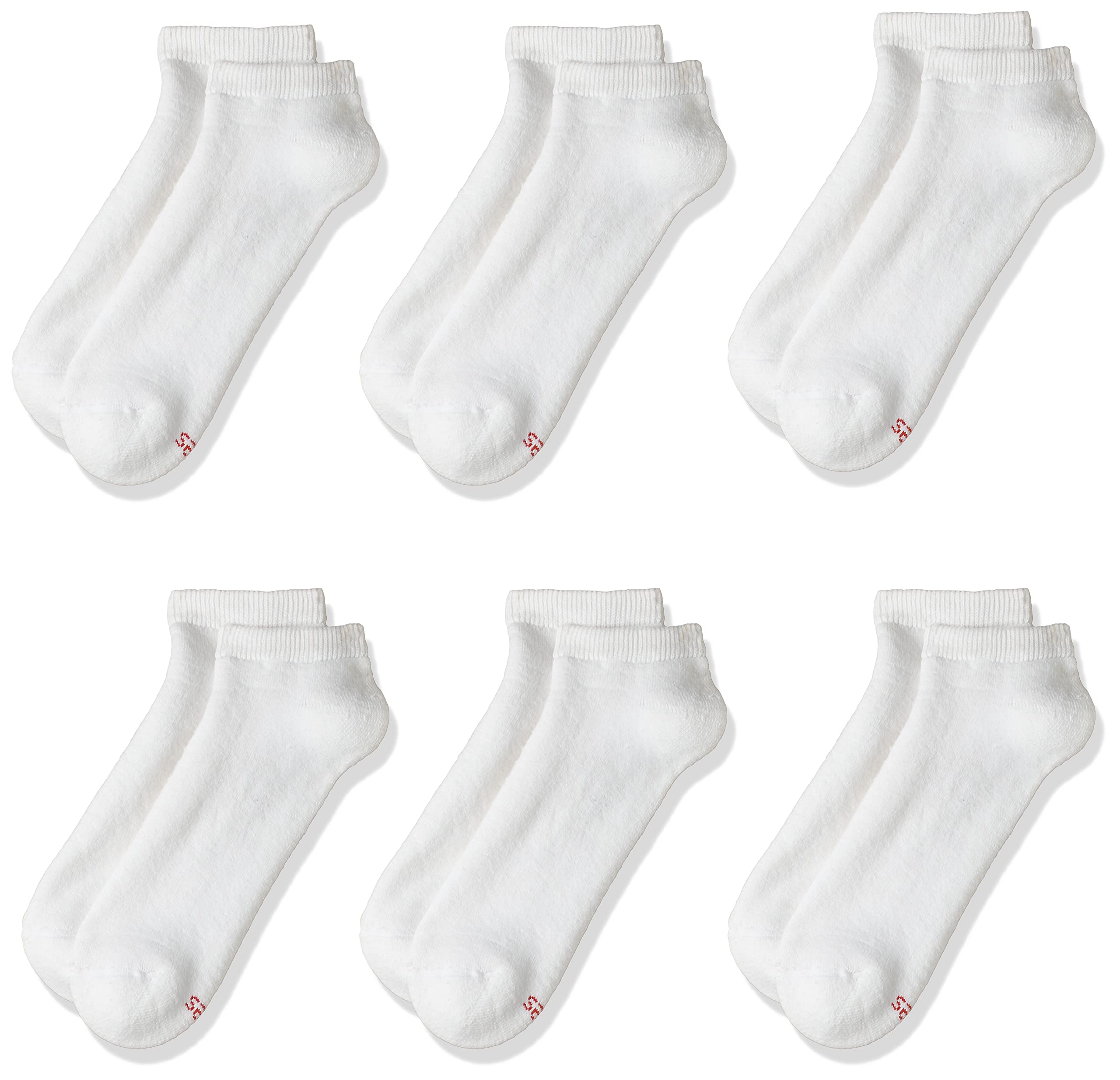 Hanes Men's Ultimate FreshIQ Odor Control No-Show Socks 6-Pack - White (Sizes 6-12) | Moisture-Wicking & Breathable for Running, Gym & Everyday Wear