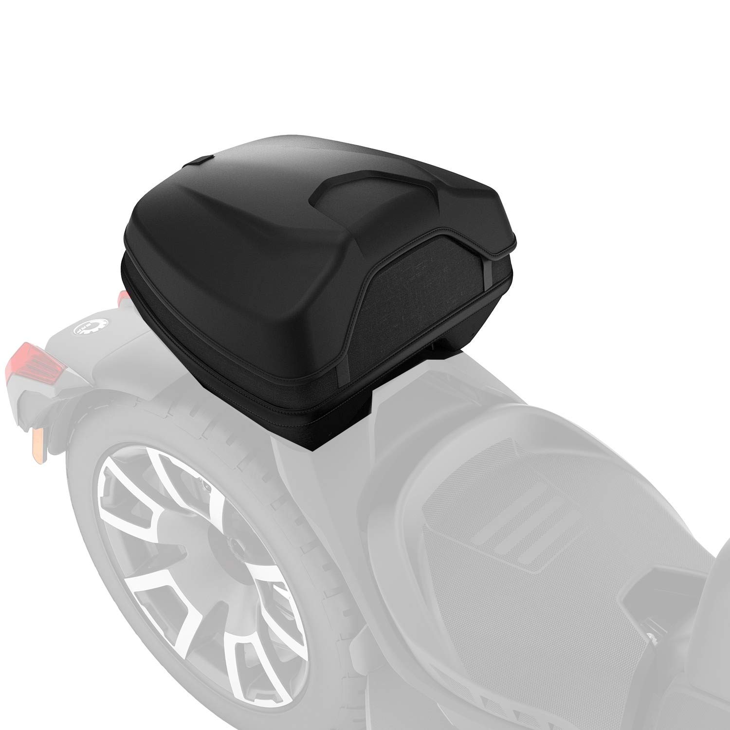 New OEM CAN-AM RYKER LINQ Top Case - Black - Requires MAX Mount - Perfect for Motorcycle Storage & Travel Accessories