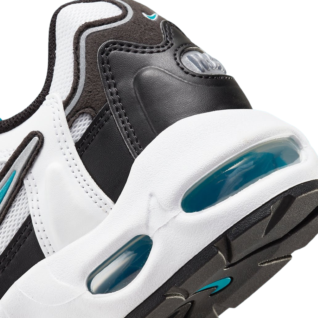 Nike Air Max 96 II White Mystic Teal Black Men's Running Shoes - Lightweight Cushioned Sneakers for Jogging, Gym Workouts & Casual Wear