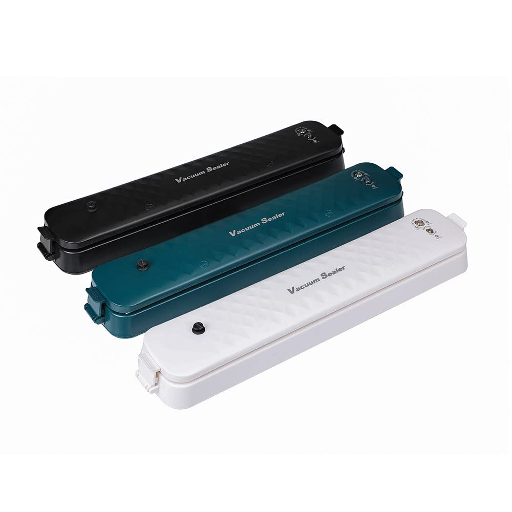 Automatic Vacuum Sealer Machine for Food Preservation - Dual Mode (Seal & Vacuum) | Works with Dry/Wet/Soft/Powder Foods | One-Touch Operation with Lock Fresh Technology | Includes Universal Vacuum Bags (Green) | Perfect for Meal Prep, Sous Vide & Long-Term Food Storage