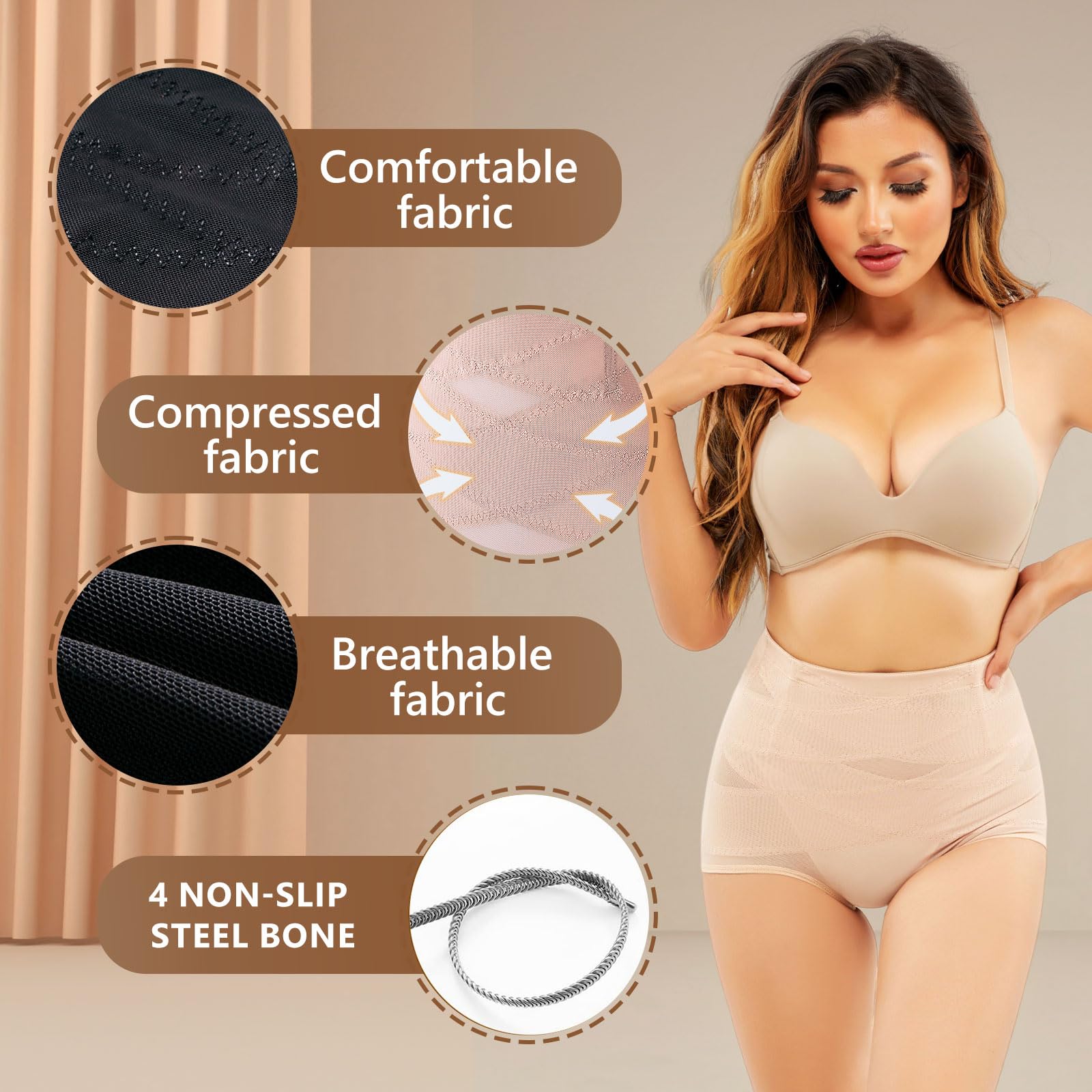Best Women's Shapewear for Tummy Control - High Waist Body Shaper Panties with Butt Lifting & Seamless Compression - Perfect for Everyday Wear, Special Occasions & Postpartum Recovery