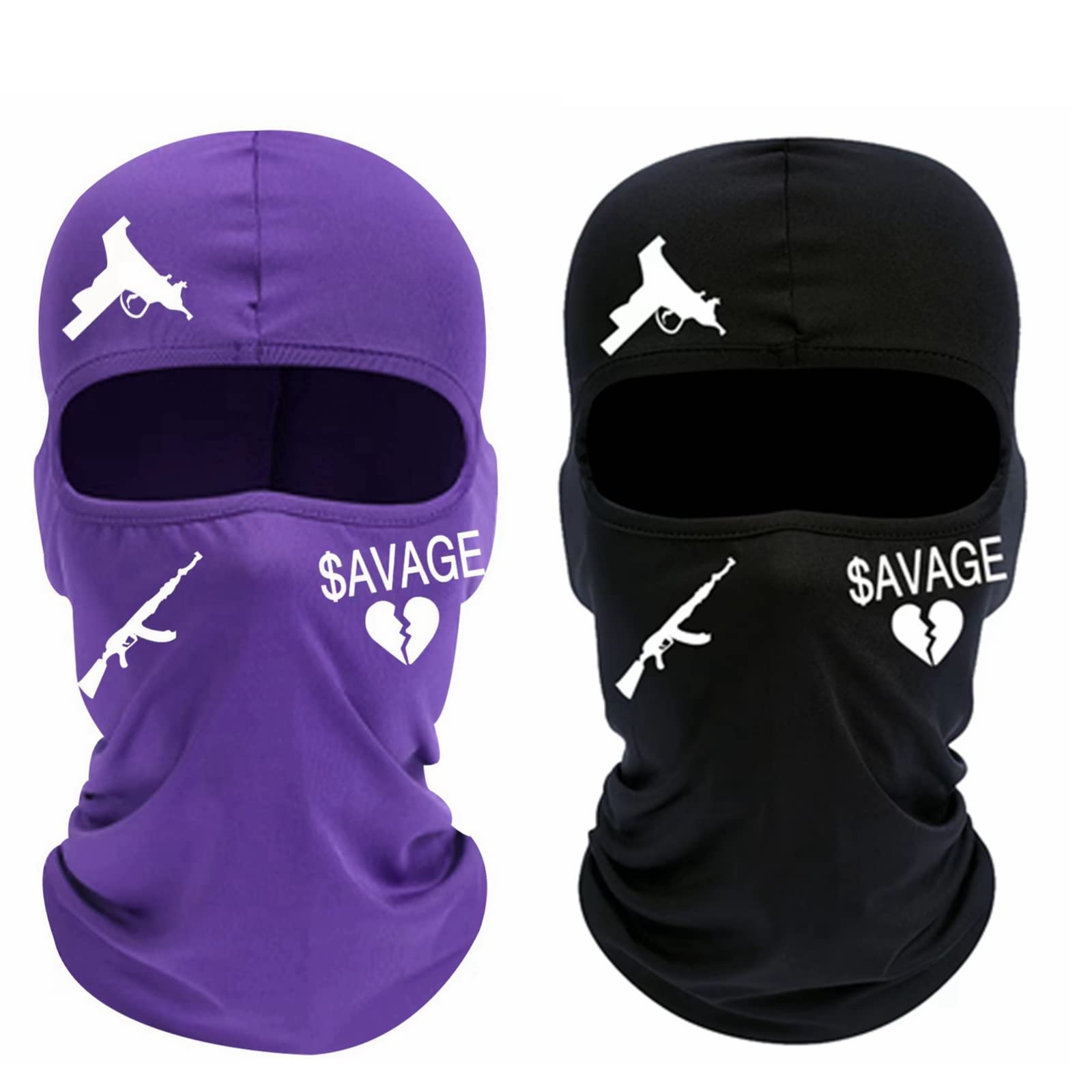 RichLuner 2 Pack Balaclava Face Mask - Windproof Full Face Ski Mask with UV Protection for Men & Women - Ideal for Motorcycling, Skiing, Snowboarding & Outdoor Winter Sports