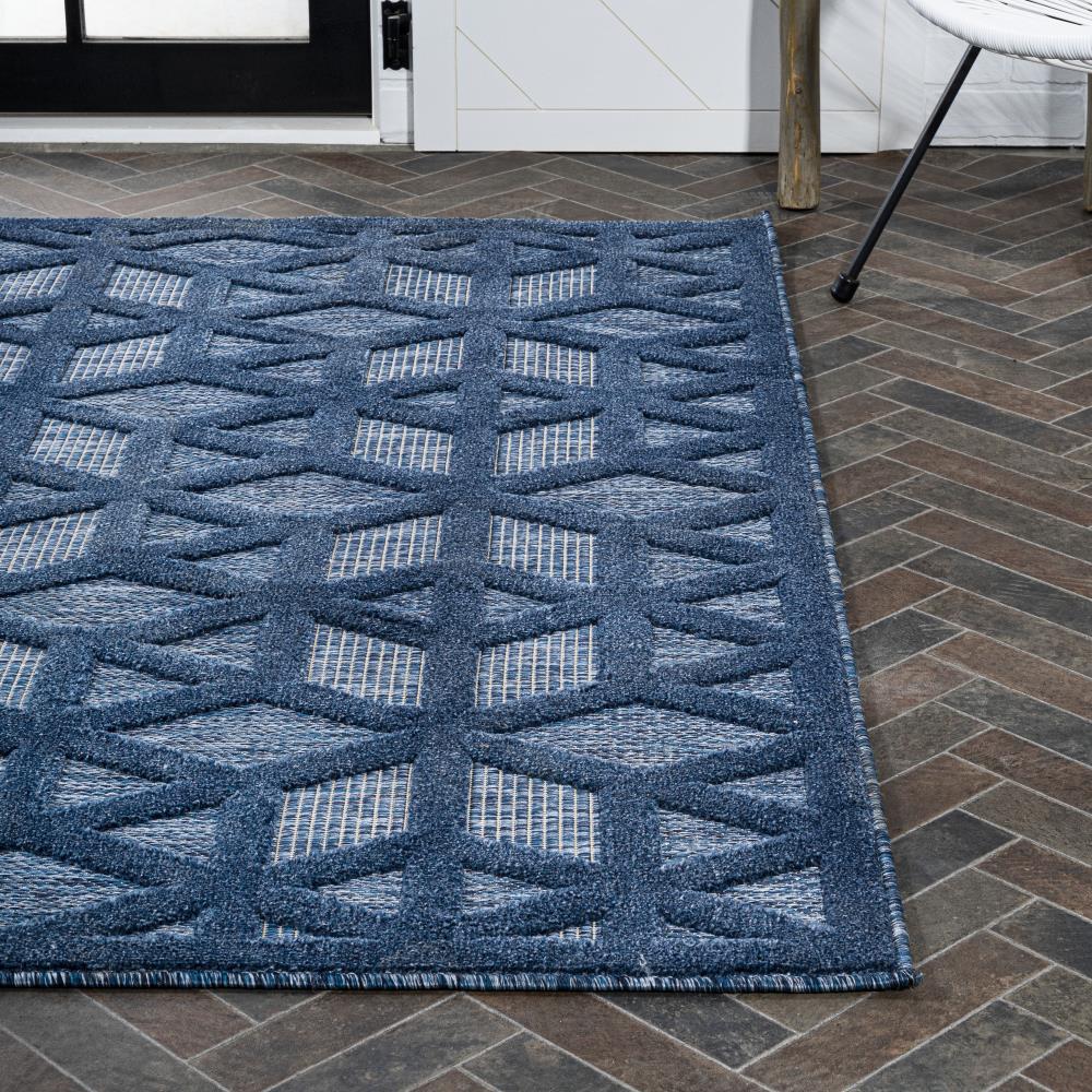 Talaia Neutral Geometric Indoor Outdoor Area Rug - Soft Modern Boho Design for Living Room, Bedroom, Patio & Deck Decor
