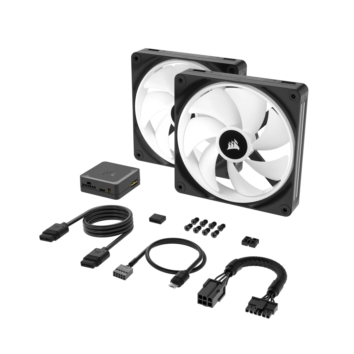 Corsair iCUE LINK QX140 RGB 140mm Magnetic Dome RGB PC Cooling Fan - Dual Fan Kit for Gaming PC, Case Cooling & Custom RGB Builds