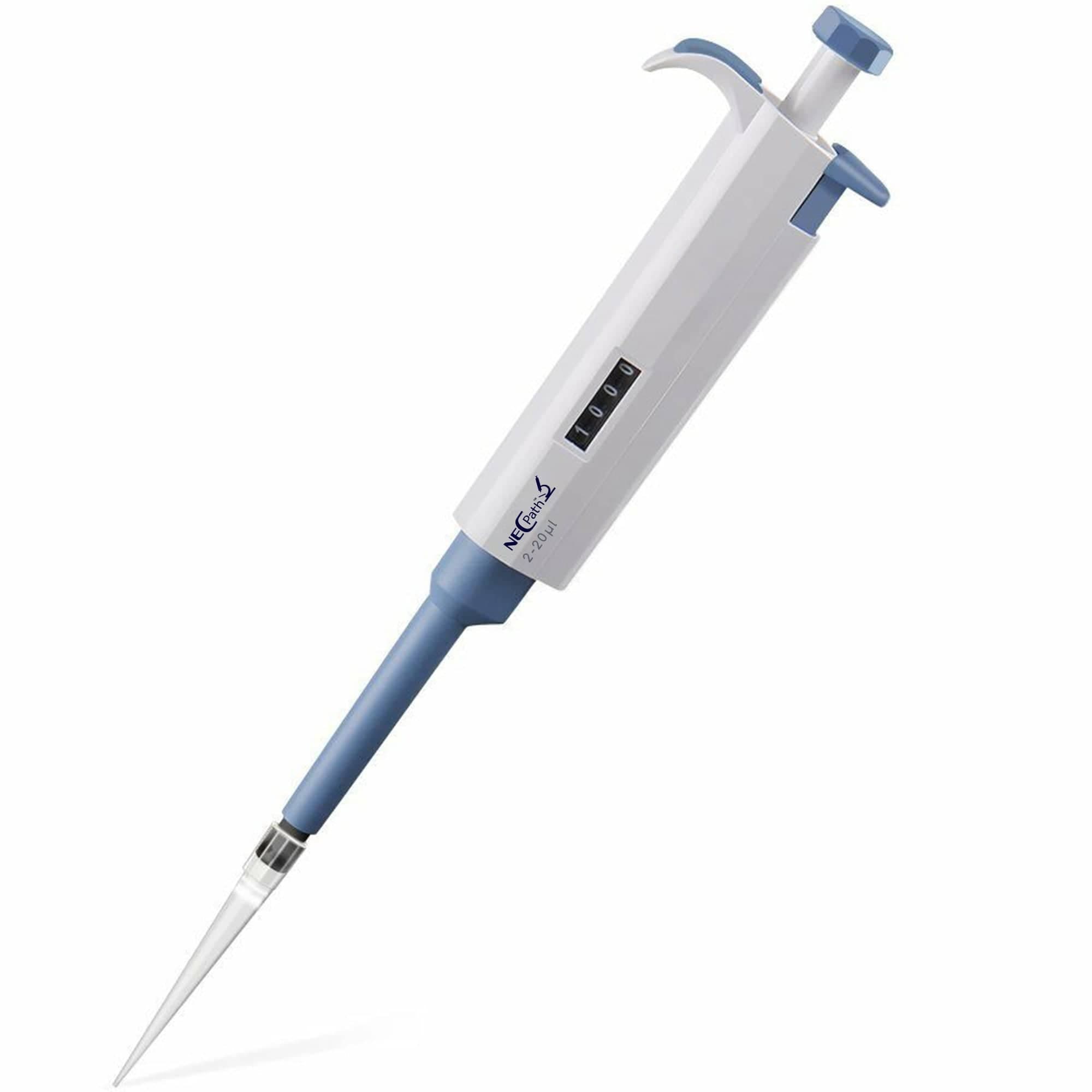 NecPette Single Channel Micropipette - Accurate Laboratory Pipette for DNA, PCR & Sample Analysis | Perfect for Research, Clinical & Educational Labs