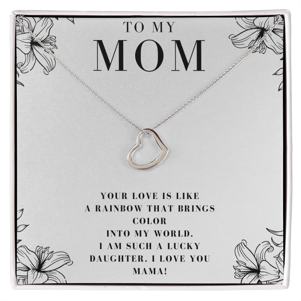 Heart Necklace for Mom - Elegant Christmas, Birthday & Mother's Day Jewelry Gift - Perfect for Special Occasions & Everyday Wear