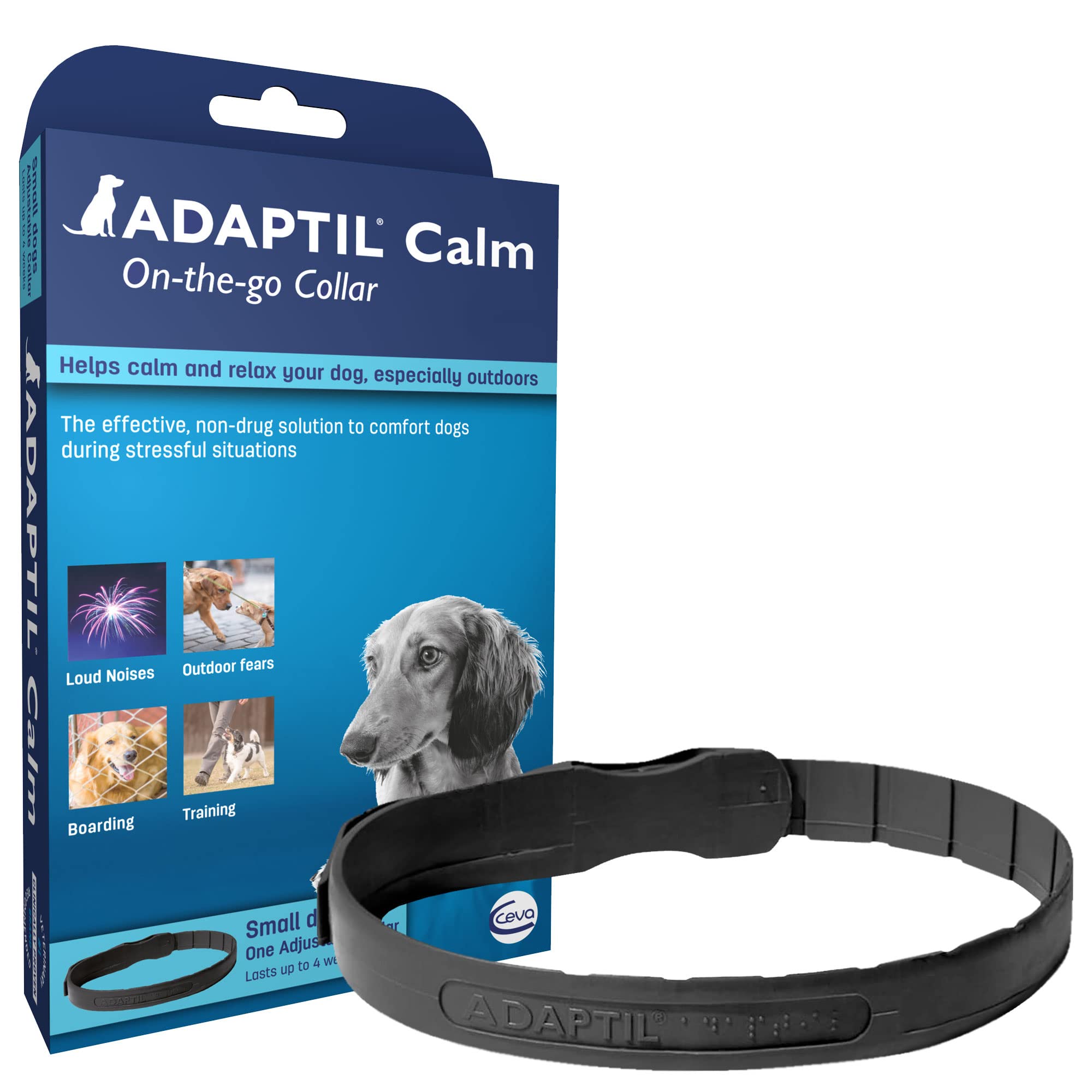 ADAPTIL Calming Pheromone Collar for Small Dogs - Anxiety Relief & Stress Reduction - Perfect for Travel, Storms & Separation Anxiety
